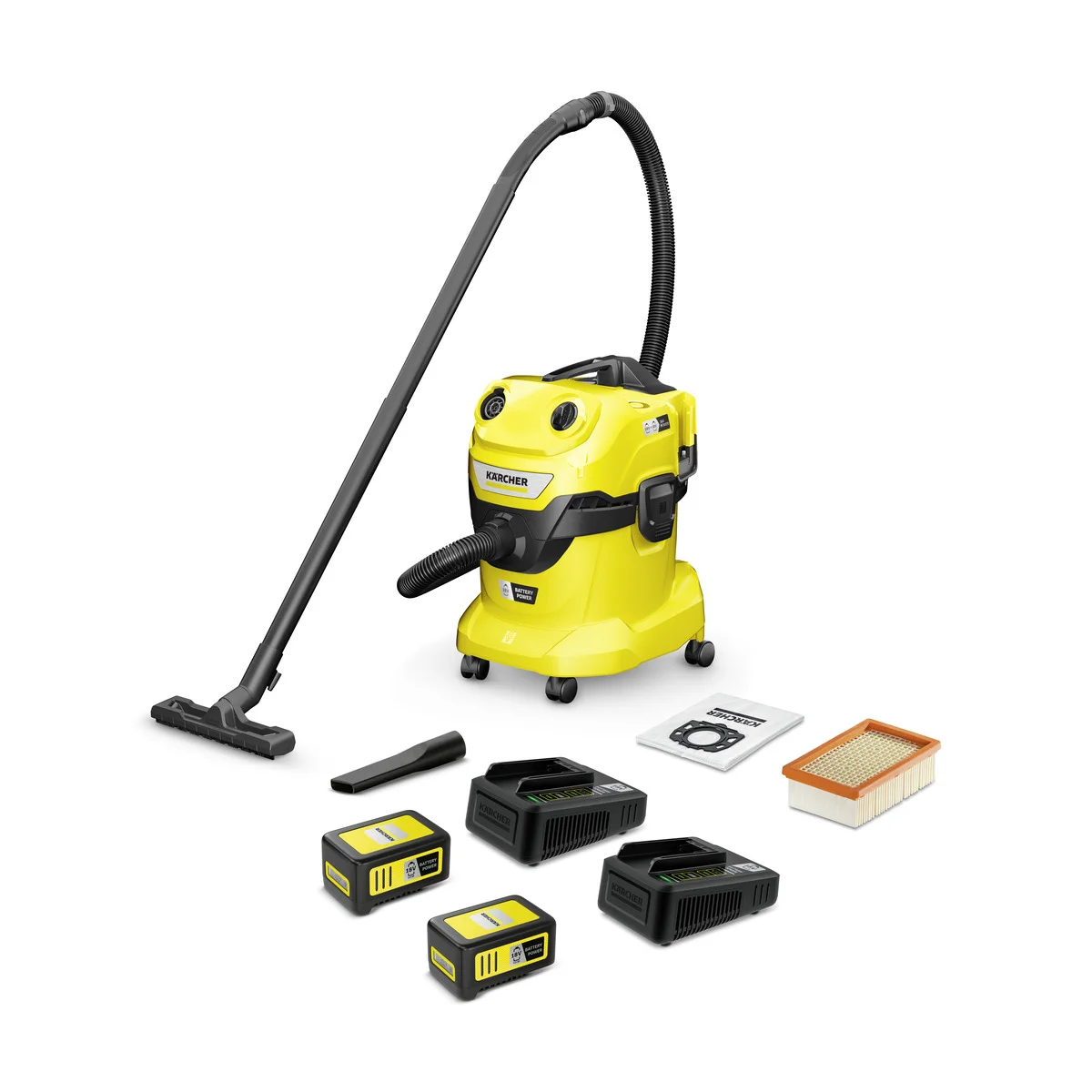 Kärcher Akumulatorowy odkurzacz uniwersalny WD 4-18 Dual Battery