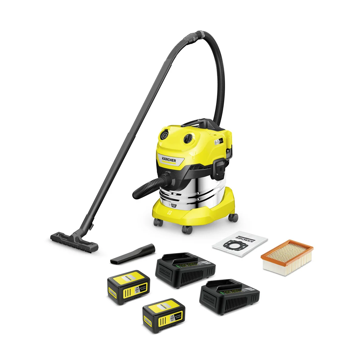 Kärcher Akumulatorowy odkurzacz uniwersalny WD 4-18 S Dual Battery Set